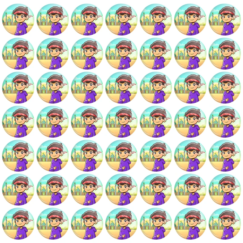  مگنت خندالو طرح کودکانه میلاد امام زمان نیمه شعبان کد 25542 بسته 49 عددی