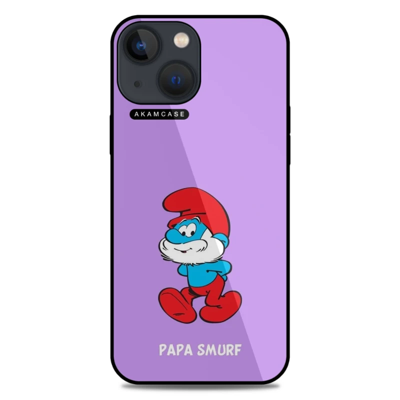 کاور آکام مدل AMC-WA13M-SMURFS-1 مناسب برای گوشی موبایل اپل iPhone 13 Mini