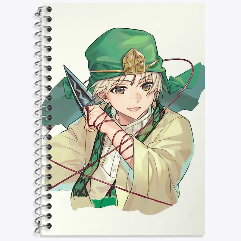 دفتر زبان 50 برگ خندالو مدل دو خط طرح جعفر انیمه ماگی هزارتوی سحر و جادو کد 36051