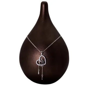 گردنبند نقره زنانه طرح قلب و آویز مدل s10