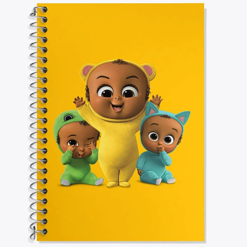 دفتر زبان 50 برگ خندالو مدل دو خط طرح بچه رئیس Boss Baby کد 10331