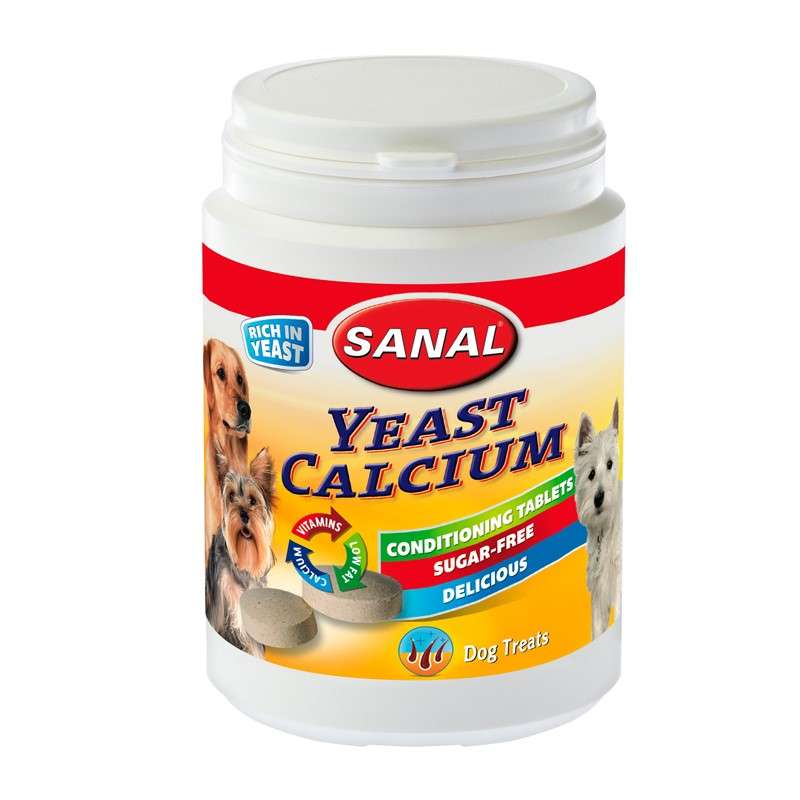تشویقی سگ سانال مدل Yeast-Calcium Tables وزن 150گرم