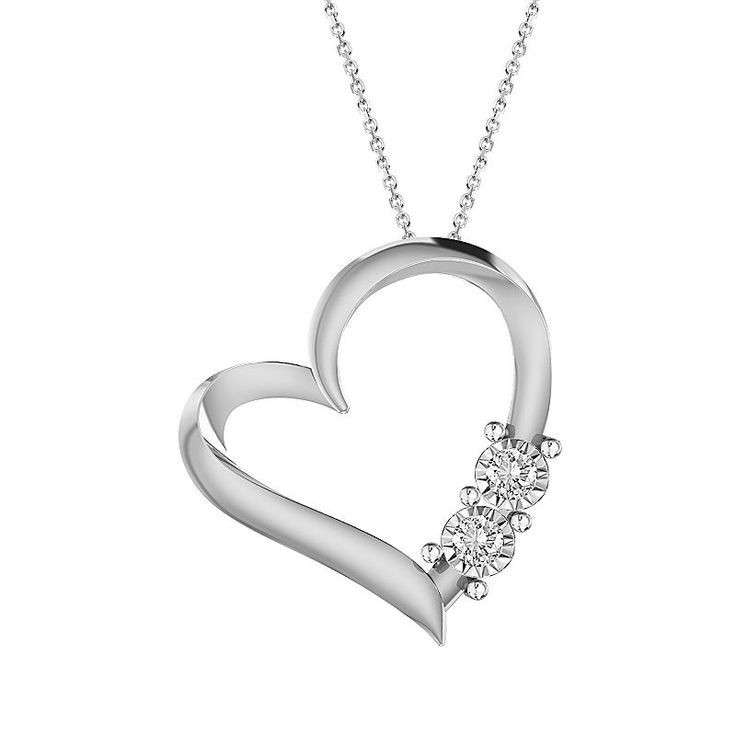 گردنبند نقره زنانه قیراط طرح قلب کد GH4260