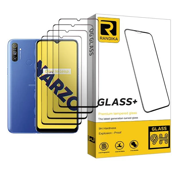 محافظ صفحه نمایش راندیکا مدل Randika Glass MIX004 مناسب برای گوشی موبایل ریلمی Narzo 10A بسته چهار عددی