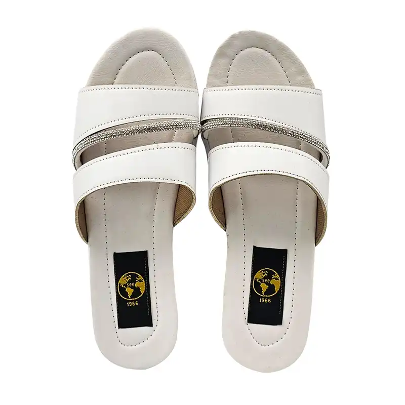 صندل زنانه سیی مدل لژدار شاین نگین دار کد 2095.1