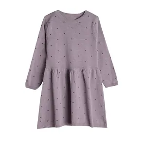 پیراهن بافت دخترانه مدل Dot56