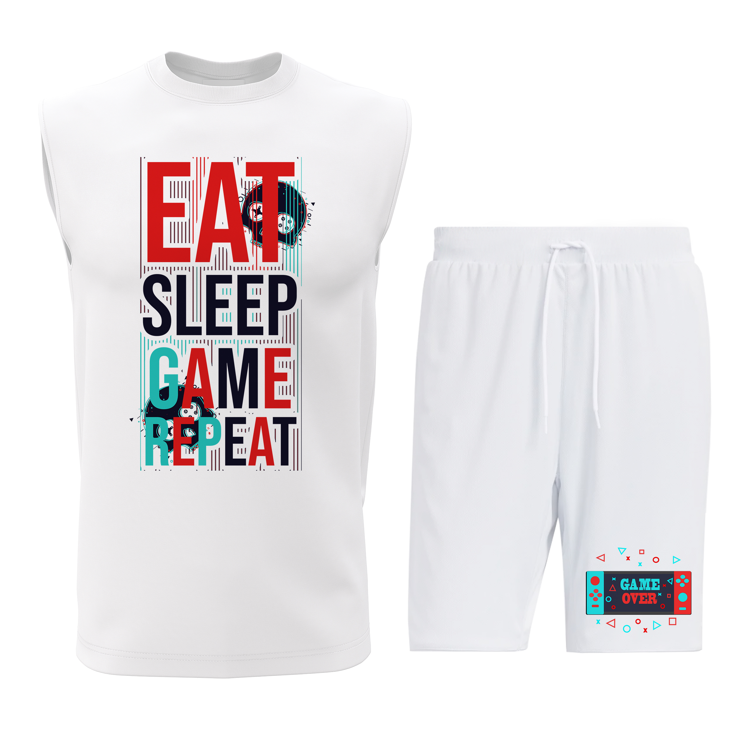 ست تاپ و شلوارک مردانه مدل G053W