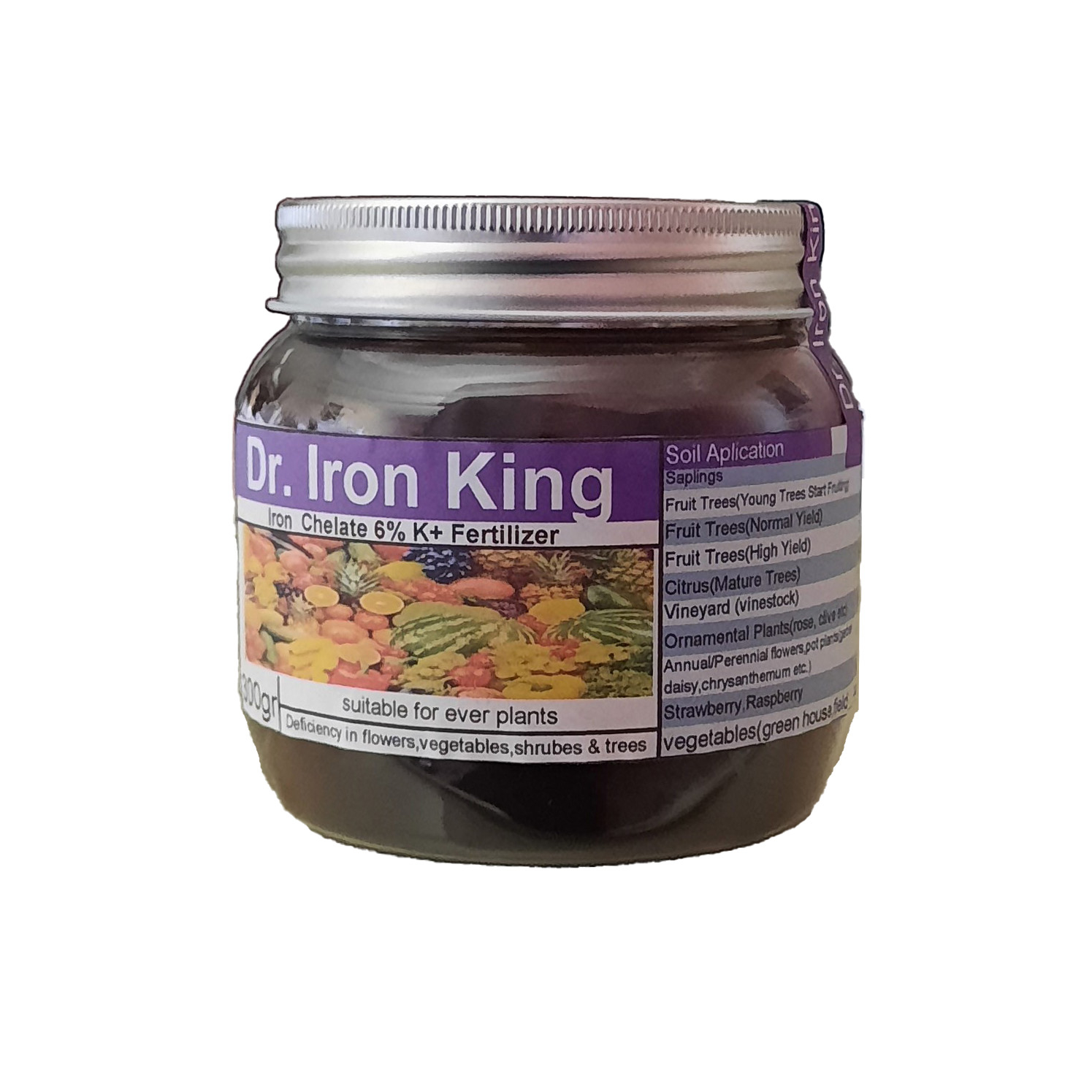  کود آهن کلات پودری 6% پتاسیم پلاس دکتر آیرن کینگ مدل FULL02 وزن 300 گرم