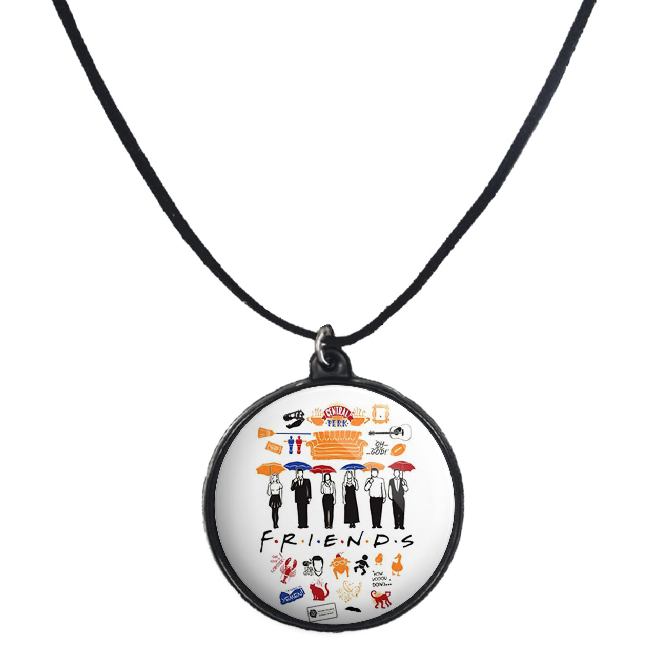 گردنبند پرمانه طرح فرندز کد pmb.8197 مدل دو طرفه