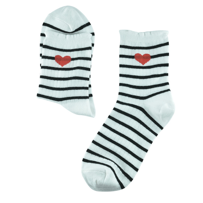 جوراب ساق بلند زنانه مدل قلب