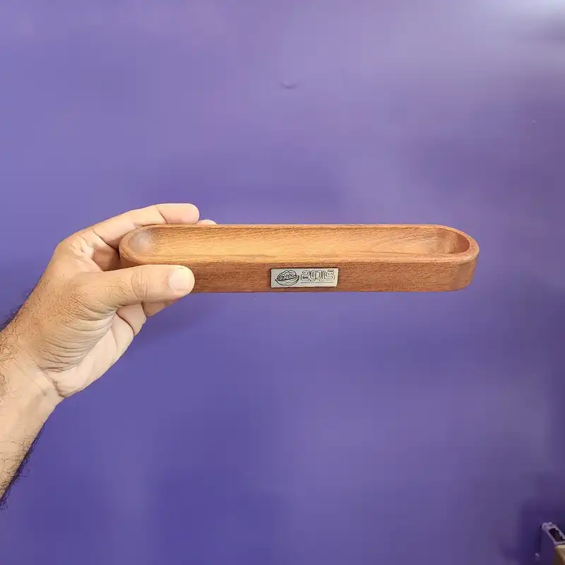 ظرف سرو چوبی گردوچ مدل زیتون خوری کد DK - 3333