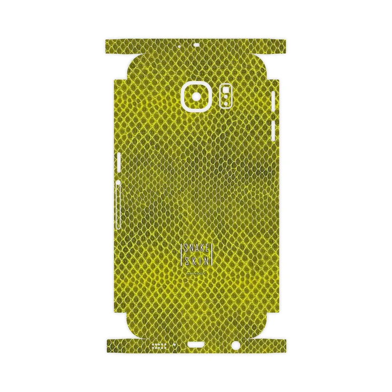 برچسب پوششی ماهوت مدل Yellow Snake Skin-FullSkin مناسب برای گوشی موبایل سامسونگ Galaxy S6