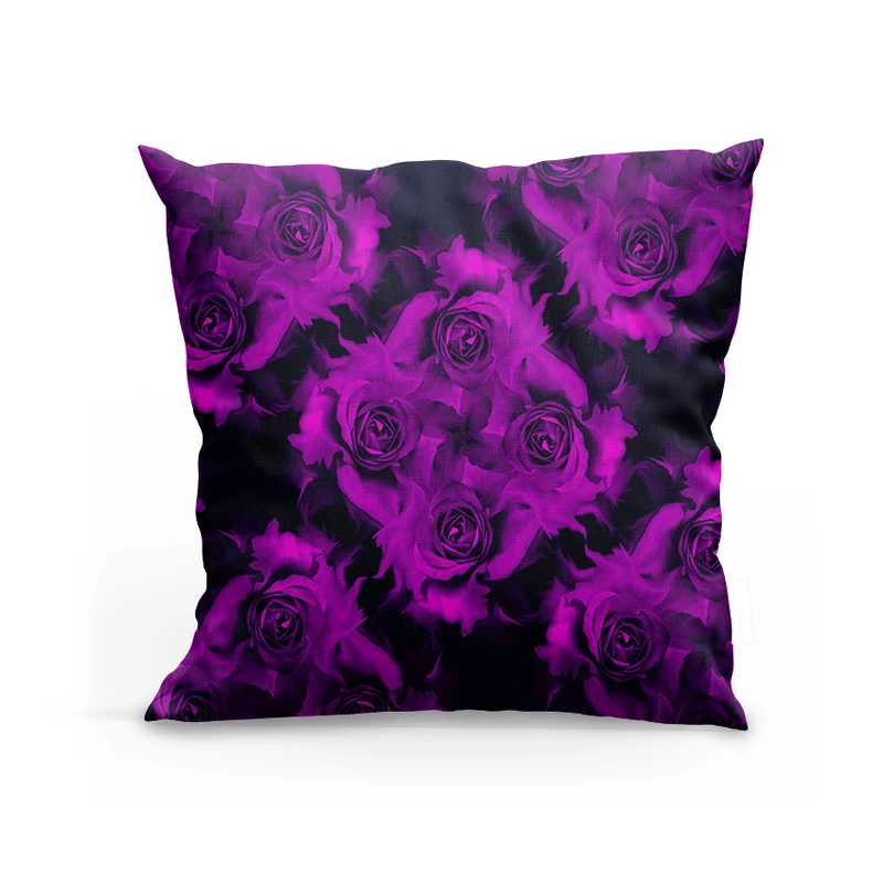 کوسن پاد آفرین مدل گل بنفش کد DKK37