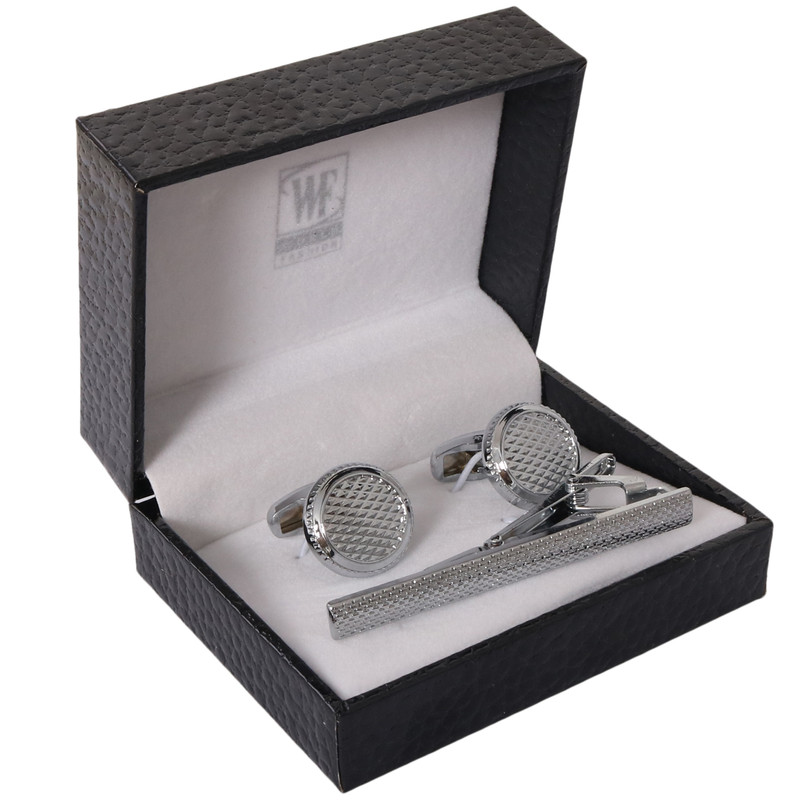 ست دکمه سردست و گیره کراوات مردانه ورد فشن مدل PJ-107658 ست دکمه سردست و گیره کراوات مردانه ورد فشن مدل PJ-107658