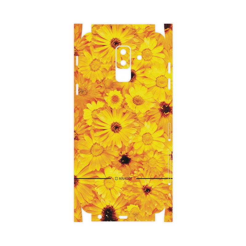 برچسب پوششی ماهوت مدل Yellow-Flower-FullSkin مناسب برای گوشی موبایل سامسونگ Galaxy A6 Plus