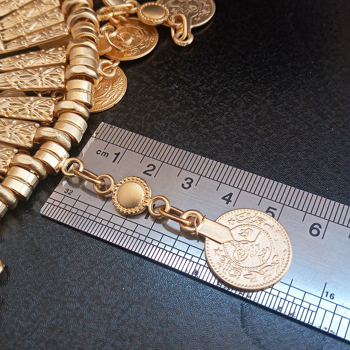 گردنبند زنانه مدل ورشو طرح سکه عثمانی کد GOL-230