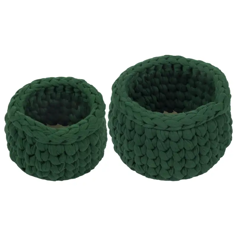 سبد قلاب بافی تریکو پورکاوه مدل لوازم آرایشی مجموعه 2 عددی