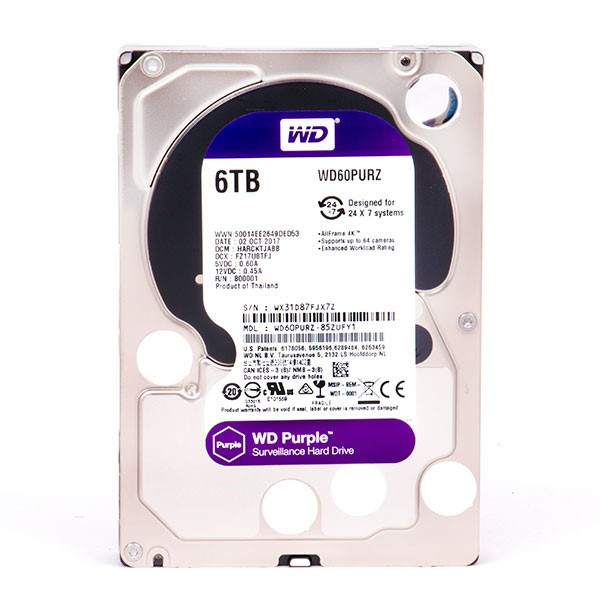 هارد دیسک اینترنال وسترن دیجیتال مدل WD20PURZ ظرفیت 6 ترابایت