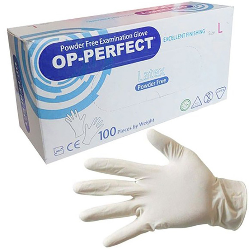 دستکش لاتکس حریر مدل 01 سایز لارج بسته 100 عددی