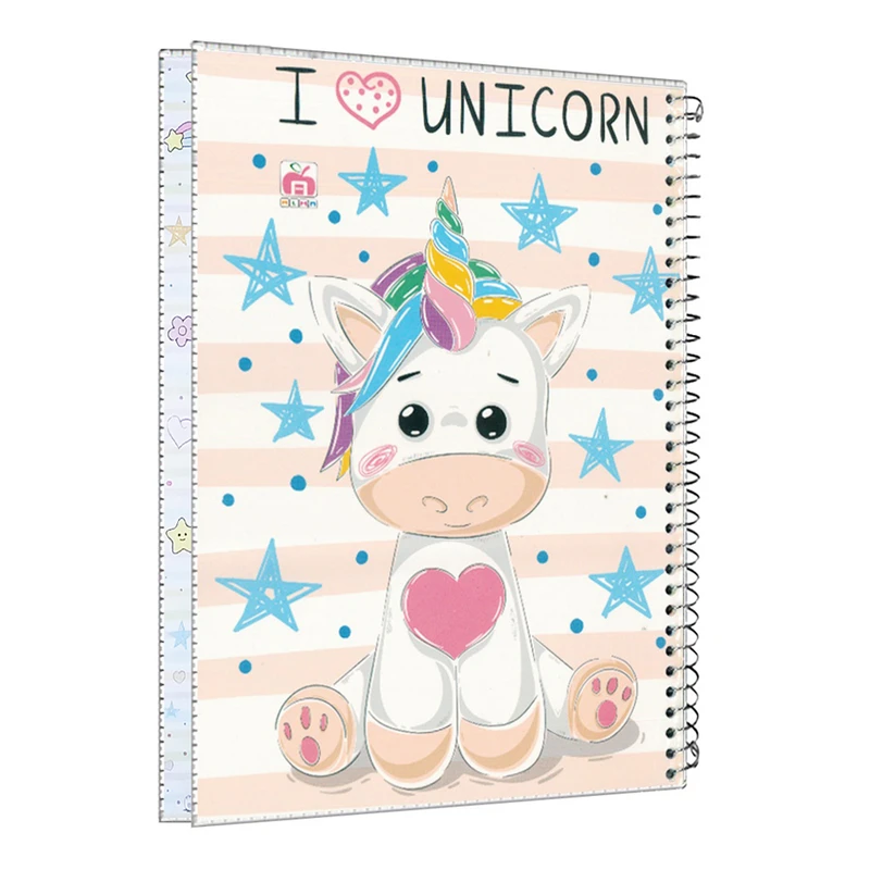 دفتر مشق 100 برگ آلما طرح UNICORN مدل طلقی کد 7120