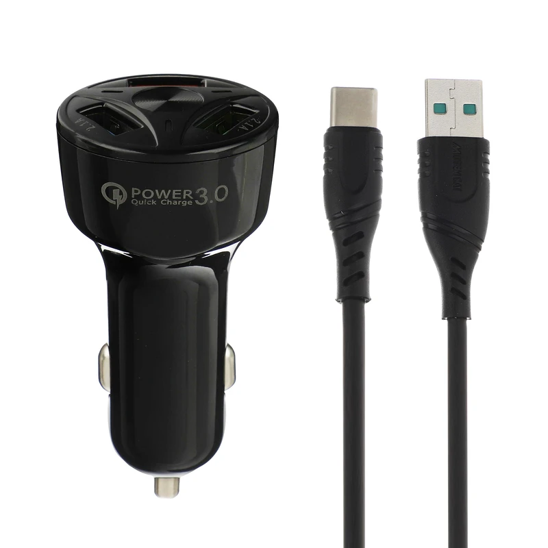 شارژر فندکی مودم کت مدل 001 به همراه کابل تبدیل USB-C