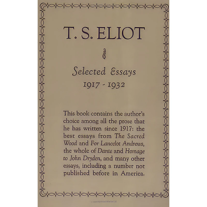 کتاب Selected Essays اثر T. S. Eliot انتشارات Harcourt