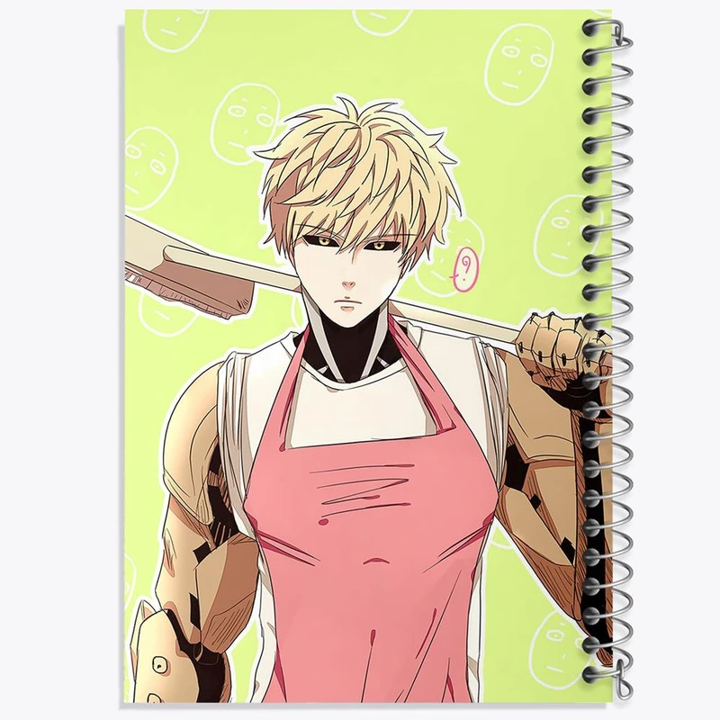 دفتر مشق 50 برگ خندالو مدل جنوس انیمه مرد تک مشتی One Punch Man  کد 11376