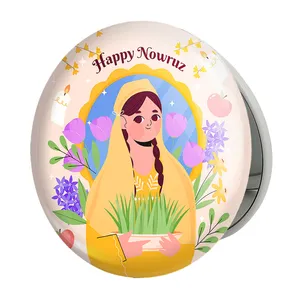 آینه جیبی خندالو طرح نوروز مدل تاشو کد 24610 