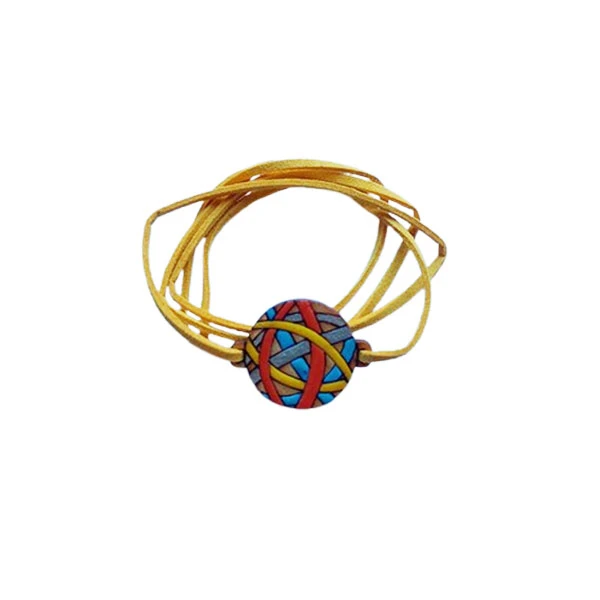 دستبند زنانه مدل بندی چوبی توپ والیبال کد HC430