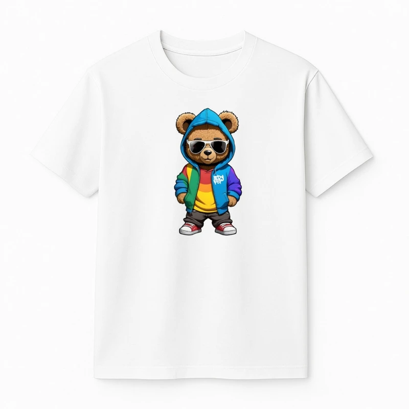 تی‌شرت آستین کوتاه پسرانه مدل خرس اسپرت 