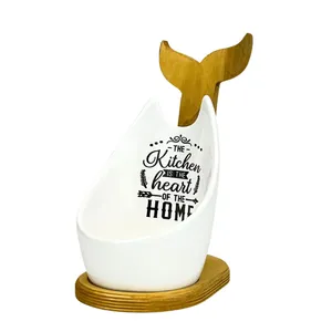 زیر قاشقی مدل چوبی سرامیکی کد ZK03