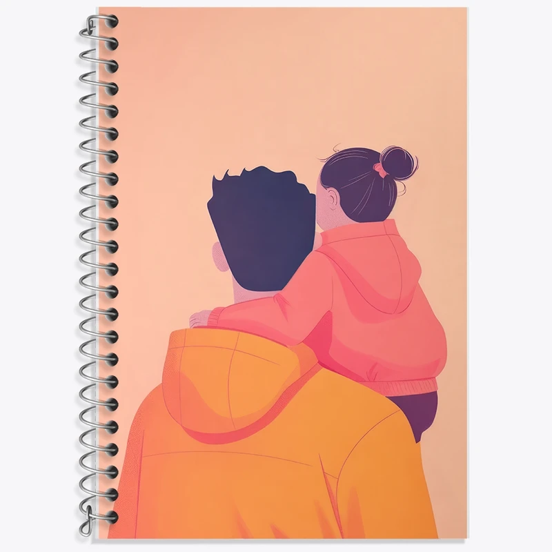 دفتر لغت 50 برگ خندالو طرح پدر و دختر کد F2680