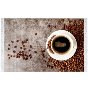 فرش ماشینی طرح قهوه زمینه قهوه ای 