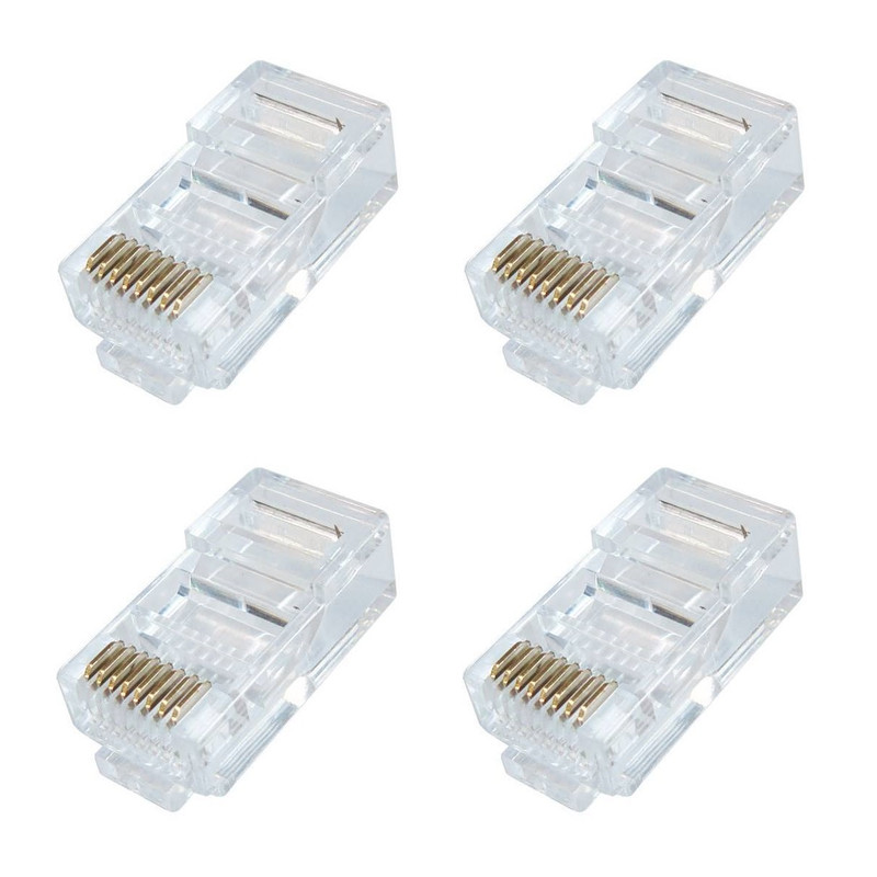 کانکتور شبکه cat5 مدل RJ45 بسته 4 عددی