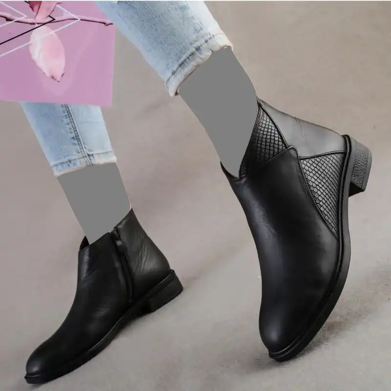 نیم بوت زنانه پاتن چرم آفتاب مدل A10