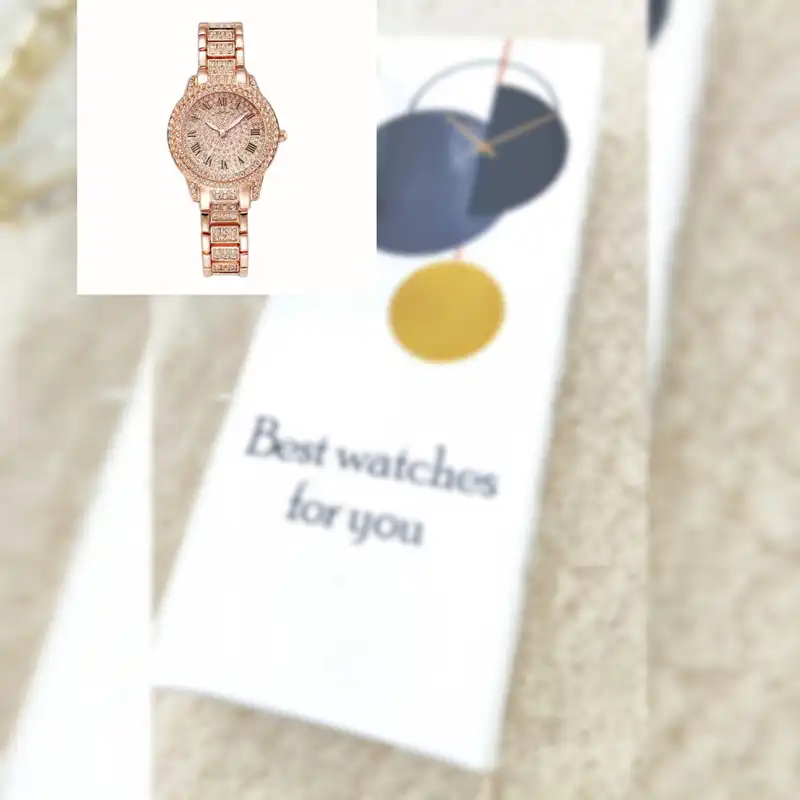 ساعت مچی عقربه ای زنانه مدل دور نگین بند فول نگین کد 2