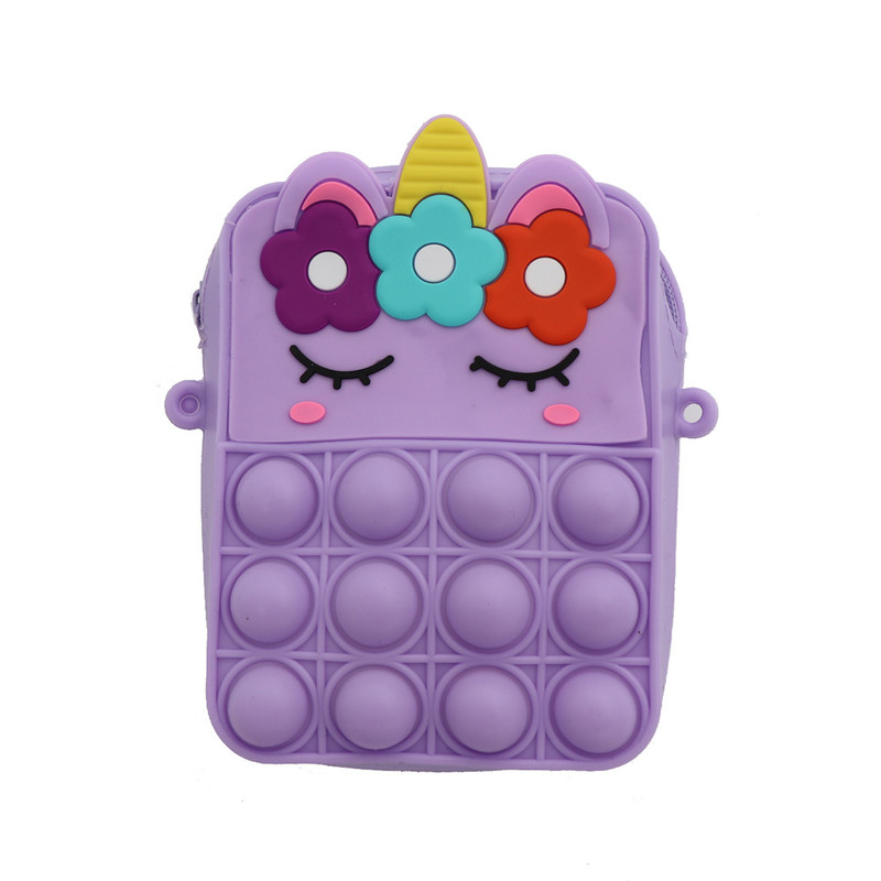 کیف رودوشی دخترانه مدل تک شاخ گلدار یونیکورن کد5208