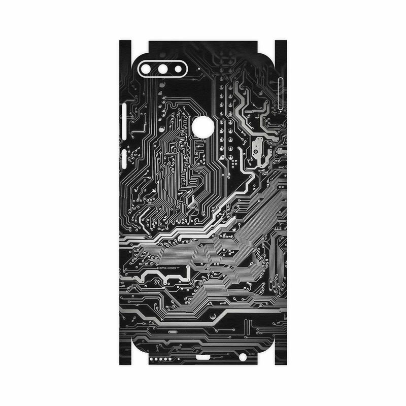 برچسب پوششی ماهوت مدل Black Printed Circuit Board-FullSkin مناسب برای گوشی موبایل هوآوی Y7 Prime 2018