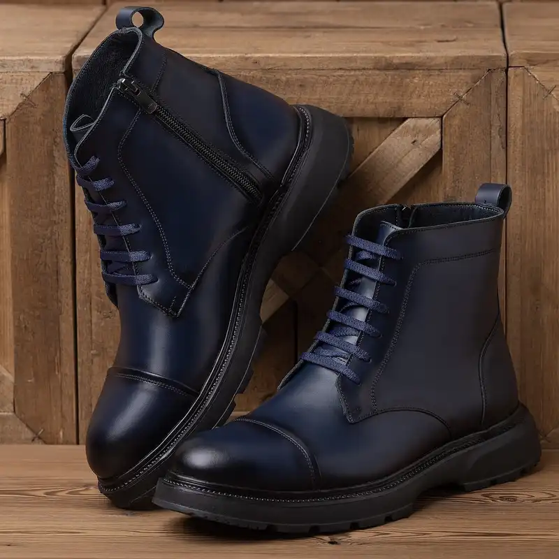 نیم بوت مردانه مدل A-A کد دیتونا-4806 رنگ سرمه ای