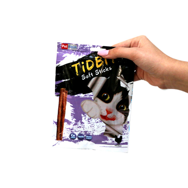 غذای تشویقی گربه تیدبیت مدل CHicken وزن 60 گرم