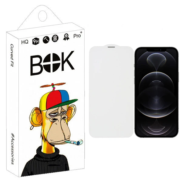 محافظ صفحه نمایش بوک طرح بی حاشیه مدل Dust Blocker مناسب برای گوشی موبایل اپل IPhone 12 pro max