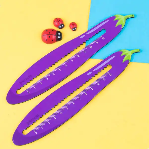 خط کش 12 سانتیمتری طرح بادمجان