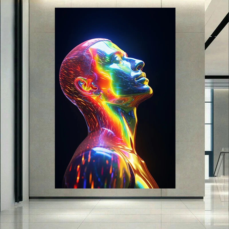  تابلو بوم طرح مخمل مدل بلک لایت هوش مصنوعی کد AR31105