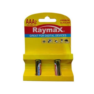 باتری نیم قلمی رایمکس مدل PREMIUM-ALKALAINE بسته ۲ عددی