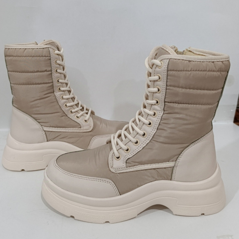 نیم بوت زنانه مدل کاپشنی شمعی ساده