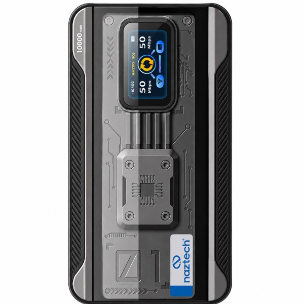 مودم همراه 4G نزتک مدل NAZTECH 99G PLUS 4G با Wi-Fi 6، باتری 10000 میلی‌آمپرساعتی، پشتیبانی از 10 کاربر و درگاه USB Type-C