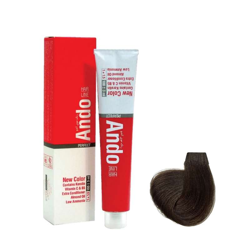 رنگ مو آندو شماره N2 حجم 100 میلی لیتر رنگ قهوه ای سوخته