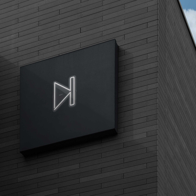 چراغ دیواری نئون دیزاین طرح Next_WHT