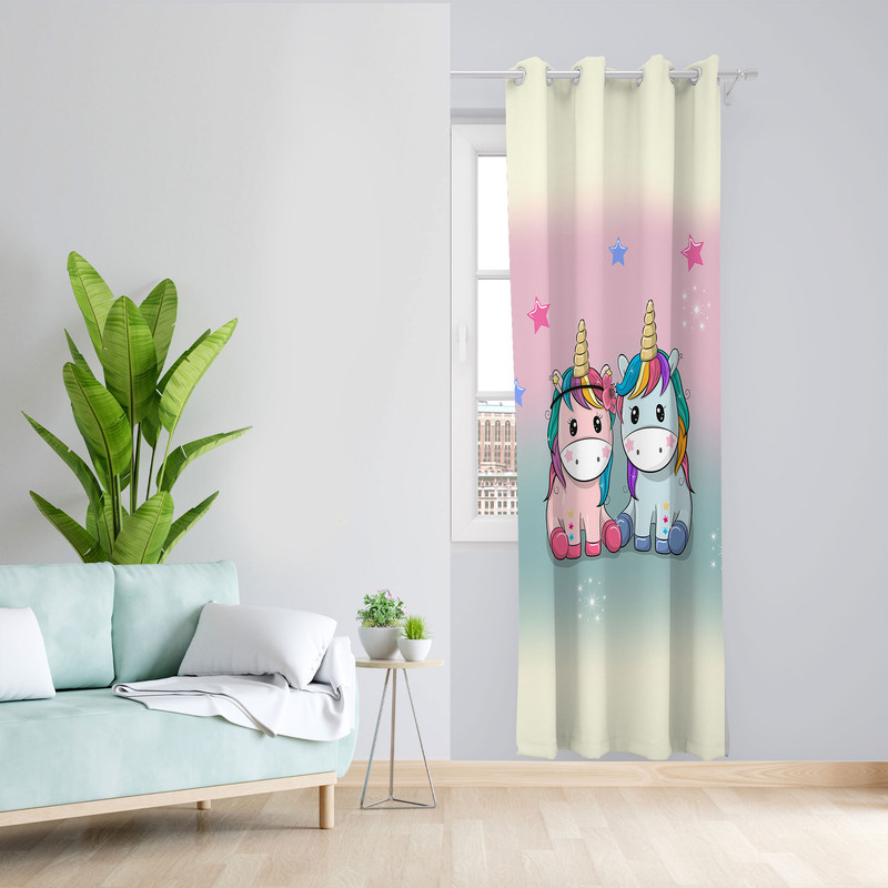  پرده مدل تک شاخ مخمل پانچی کد 4717 سایز 140x200 سانتی متر