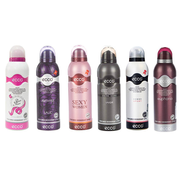 اسپری بدن اکو مدل M&W حجم 200 میلی لیتر مجموعه 6 عددی